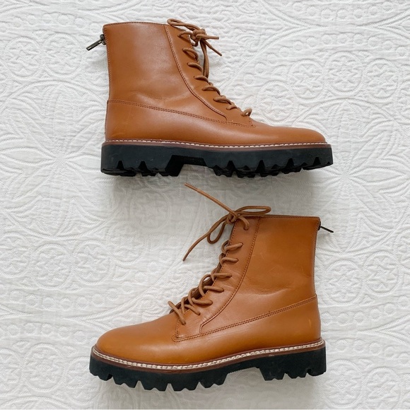 Madewell The Citywalk Lugsole Lace-Up Boot, English Saddle - Picture 4 of 12